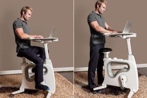 デキるビジネスパーソンは「仕事と運動」を一度にこなす？エアロバイクつきオフィスデスクが登場