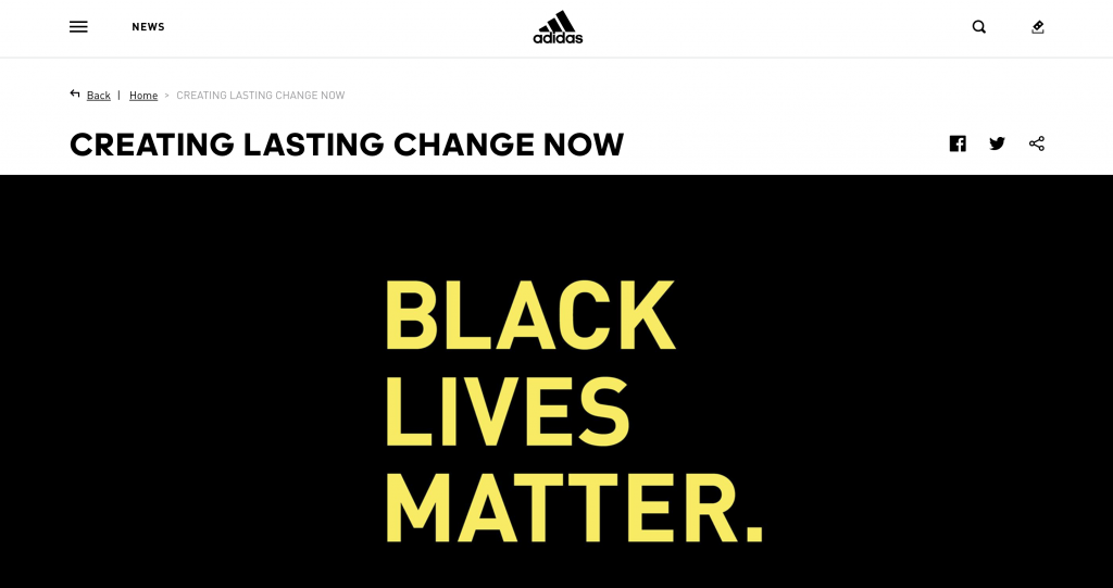 adidas Black Lives Matter