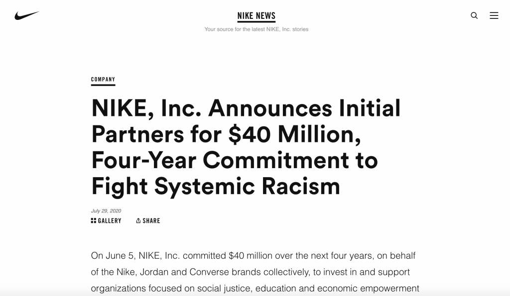 NIKE Fight Systemic Racism