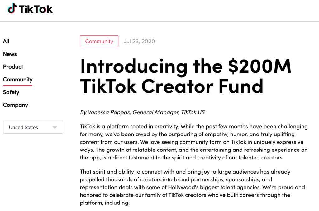 $200M TikTok Creator Fund