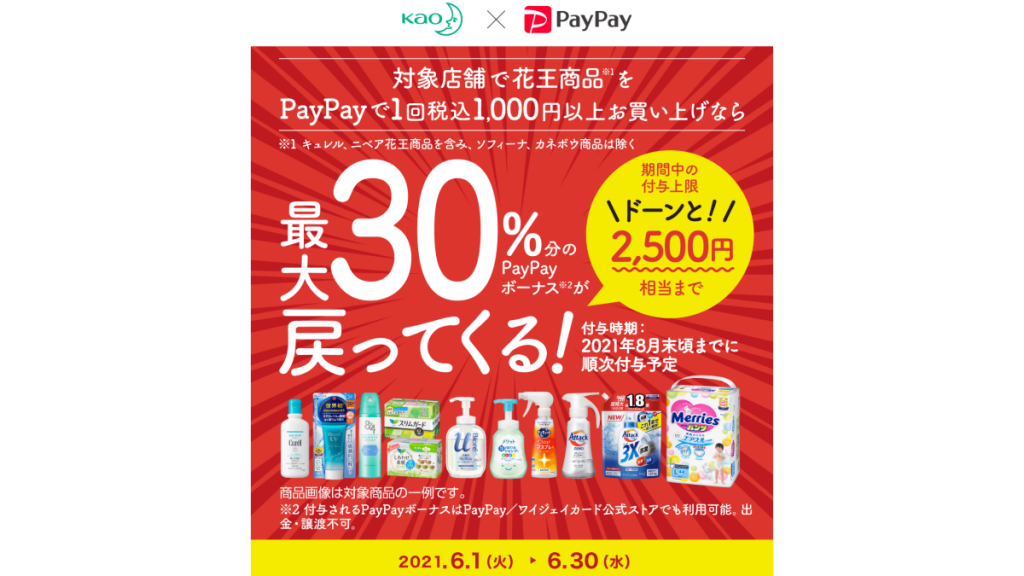 Paypay ヤフー 花王商品の購入で最大30 戻ってくるキャンペーン を6月中実施 Amp アンプ ビジネスインスピレーションメディア