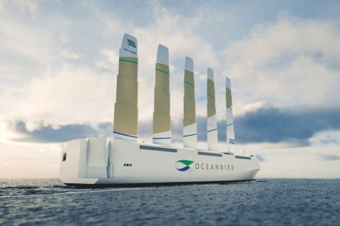 二酸化炭素排出90％削減の風力コンテナ船も登場。盛り上がる造船・海運産業のクリーンテック投資