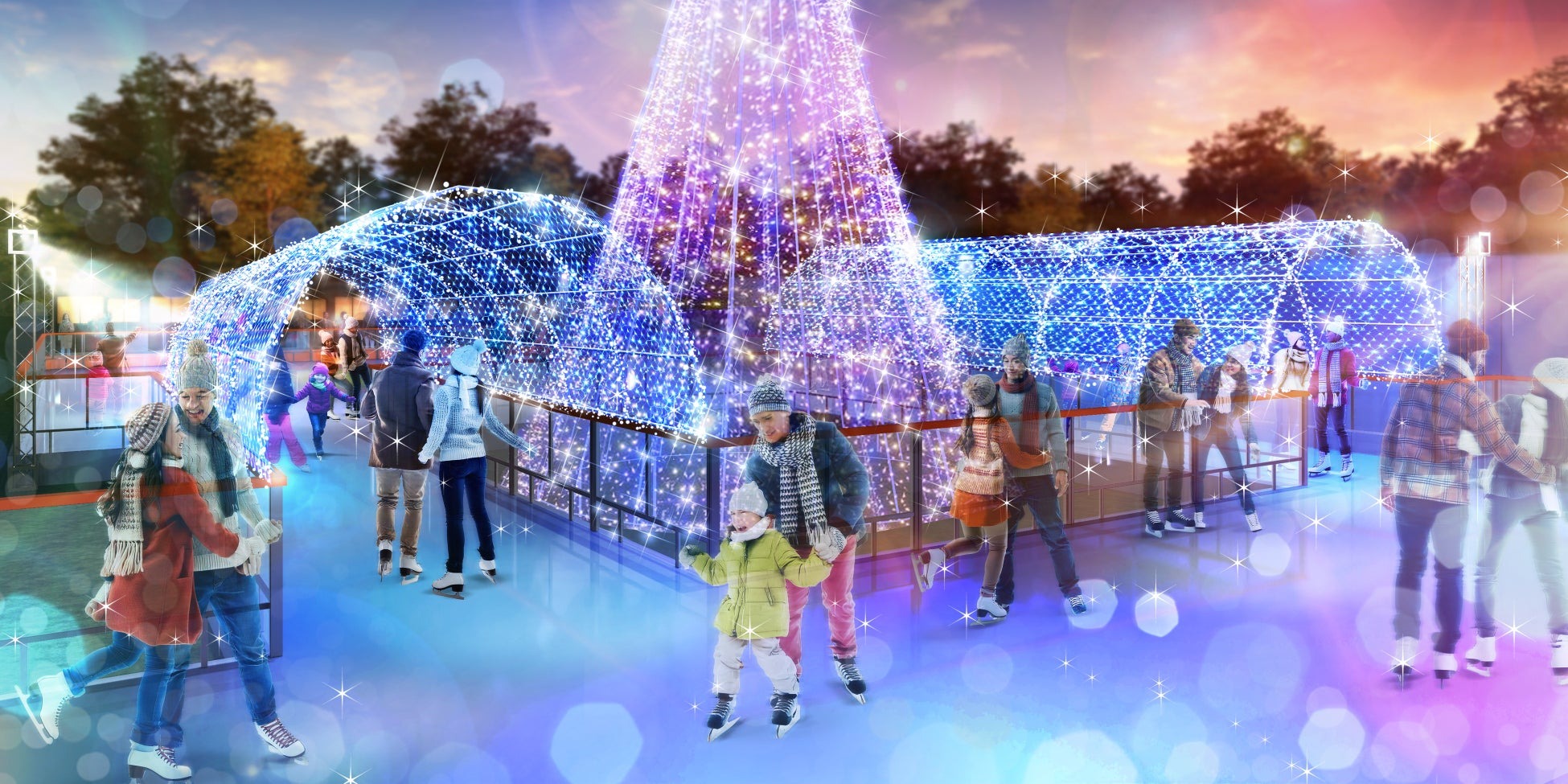 千葉市「豊砂公園」に「MAKUHARI TOYOSUNAアイスリンク」初登場 光の